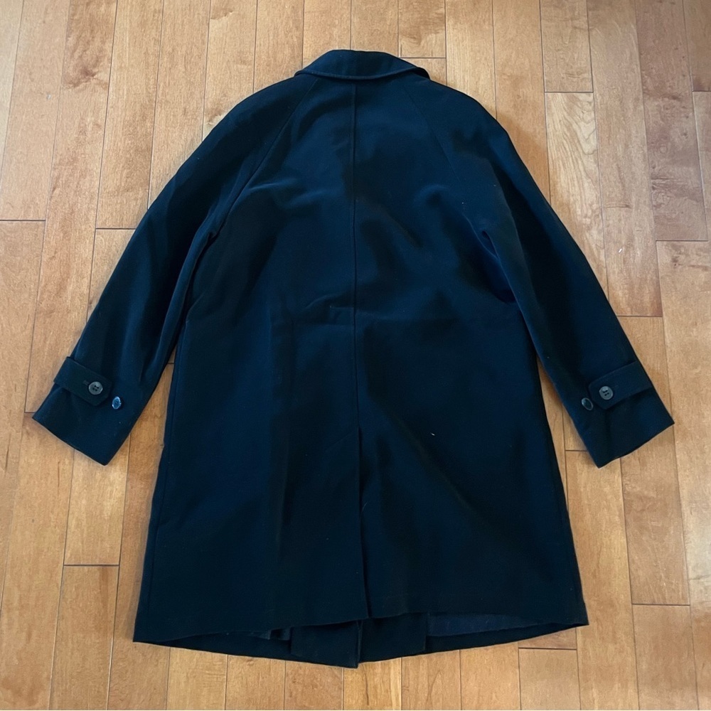 LONDON FOG Black Trench Coat Lined Medium Petite - Picture 5 of 5